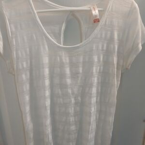White Short-Sleeve Women's Knit Top